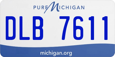 MI license plate DLB7611