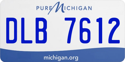 MI license plate DLB7612