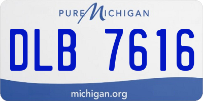 MI license plate DLB7616