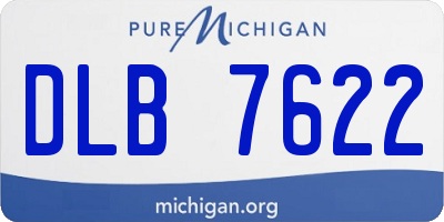 MI license plate DLB7622