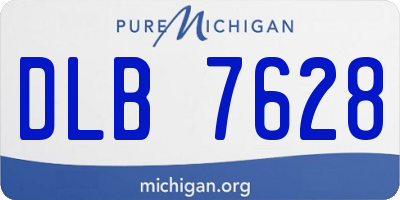 MI license plate DLB7628