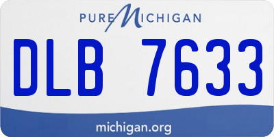 MI license plate DLB7633