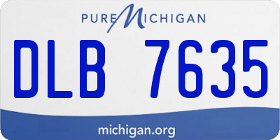 MI license plate DLB7635