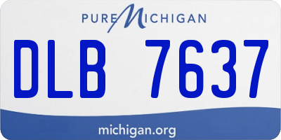 MI license plate DLB7637