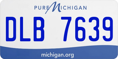 MI license plate DLB7639