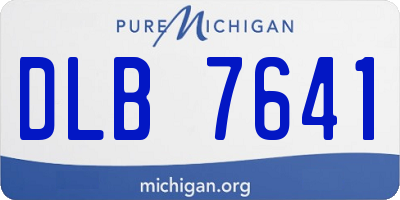 MI license plate DLB7641