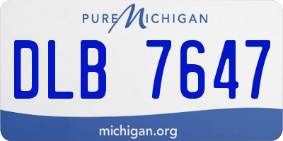 MI license plate DLB7647