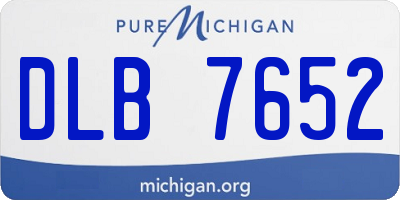 MI license plate DLB7652