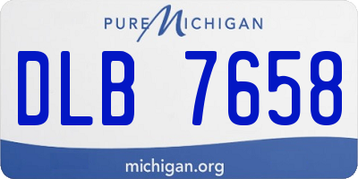 MI license plate DLB7658