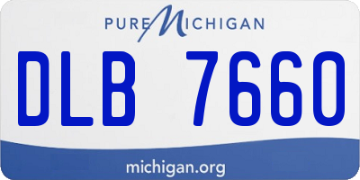 MI license plate DLB7660
