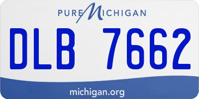 MI license plate DLB7662