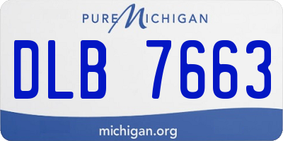 MI license plate DLB7663