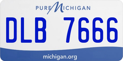MI license plate DLB7666