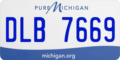 MI license plate DLB7669