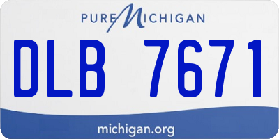 MI license plate DLB7671