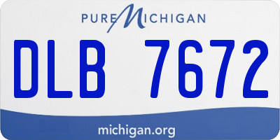 MI license plate DLB7672