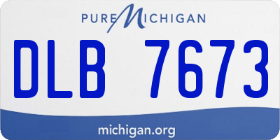 MI license plate DLB7673