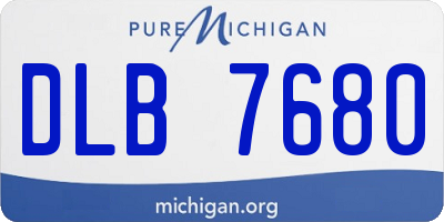 MI license plate DLB7680