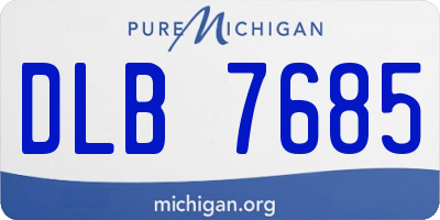 MI license plate DLB7685