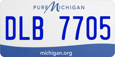 MI license plate DLB7705