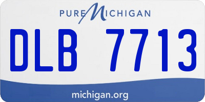 MI license plate DLB7713