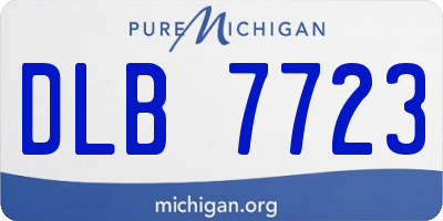MI license plate DLB7723