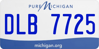 MI license plate DLB7725