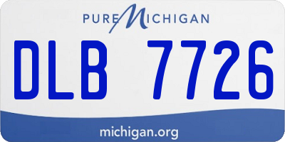 MI license plate DLB7726