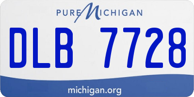 MI license plate DLB7728