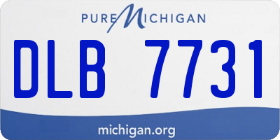 MI license plate DLB7731