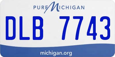 MI license plate DLB7743