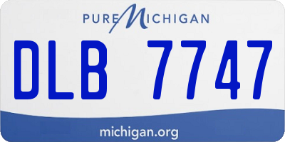 MI license plate DLB7747