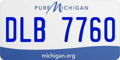 MI license plate DLB7760