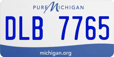 MI license plate DLB7765