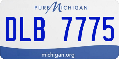 MI license plate DLB7775