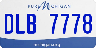MI license plate DLB7778