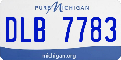 MI license plate DLB7783