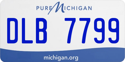 MI license plate DLB7799