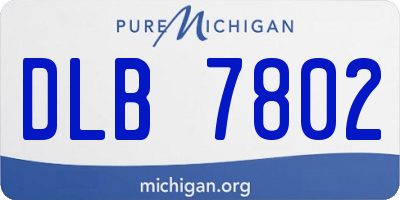 MI license plate DLB7802