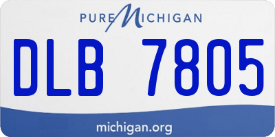 MI license plate DLB7805
