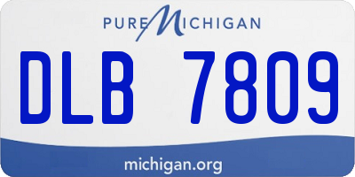 MI license plate DLB7809