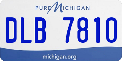 MI license plate DLB7810