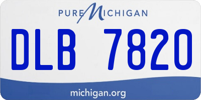 MI license plate DLB7820