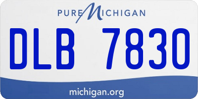 MI license plate DLB7830