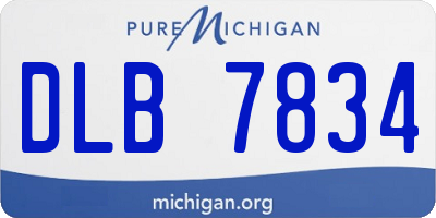 MI license plate DLB7834