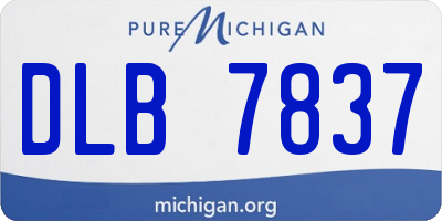 MI license plate DLB7837
