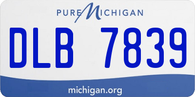 MI license plate DLB7839