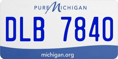 MI license plate DLB7840