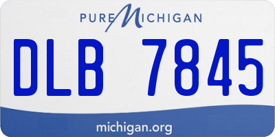 MI license plate DLB7845