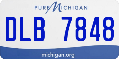 MI license plate DLB7848